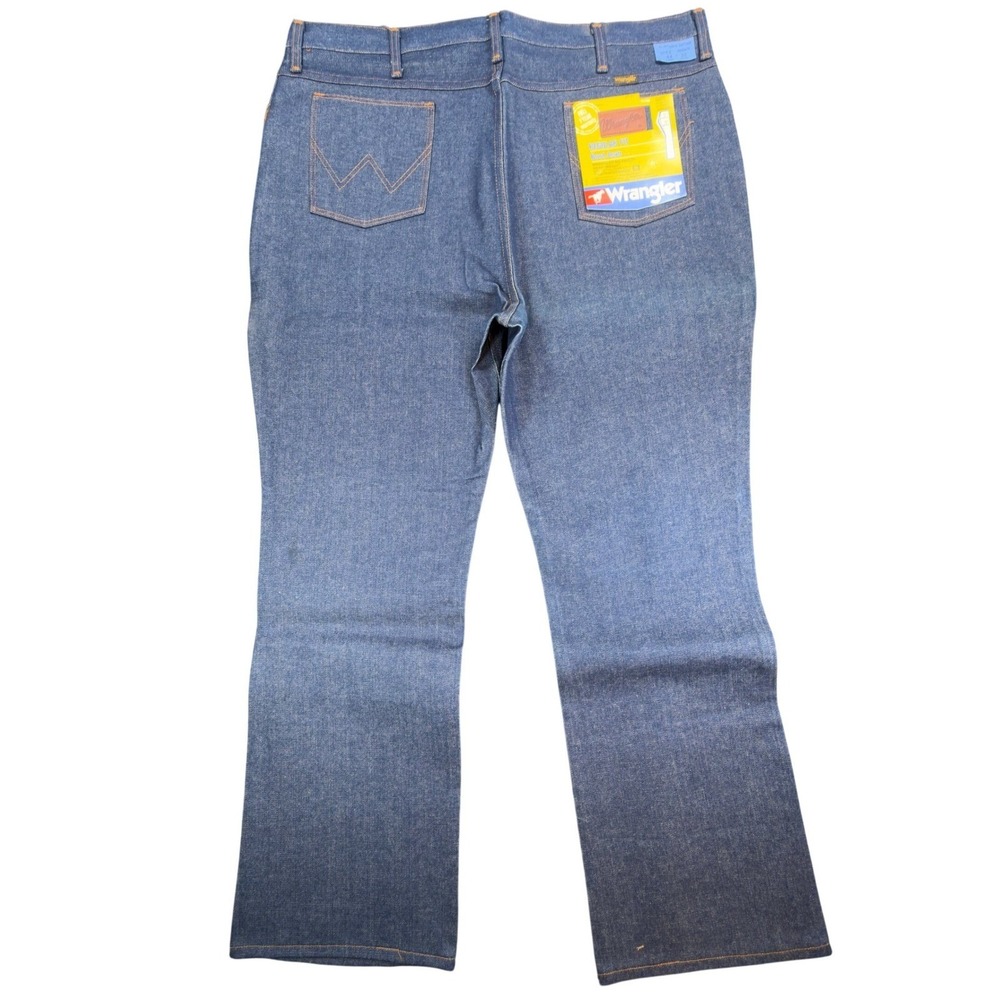 Wrangler Vintage 80s Bootcut Jeans Mens 44x32 Blue Cotton USA Made NOS NWT